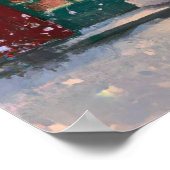 トイショップAIアートの前でサンタクロース ポスター (角)