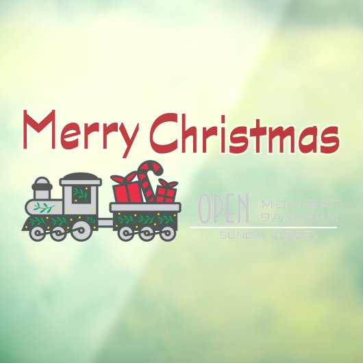 トイストアビジネスロゴクリスマスカスタム ウィンドウサイン (シート3)