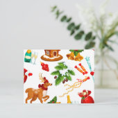 トイストーリー |メリークリスマスパターンかわいい シーズンポストカード (スタンド正面)