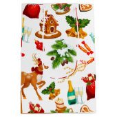 トイストーリー |メリークリスマスパターンかわいい ミディアムペーパーバッグ (裏面)