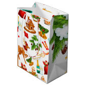 トイストーリー |メリークリスマスパターンかわいい ミディアムペーパーバッグ (裏面アングル)