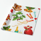 トイストーリー |メリークリスマスパターンかわいい ラッピングペーパー (アンロールド)