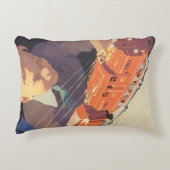 トイズトレイン遊ズ付きヴィンテージクリスマス アクセントクッション (正面)