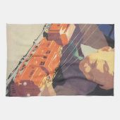 トイズトレイン遊ズ付きヴィンテージクリスマス キッチンタオル (横)