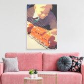 トイズトレイン遊ズ付きヴィンテージクリスマス キャンバスプリント (インサイチュ (リビング))