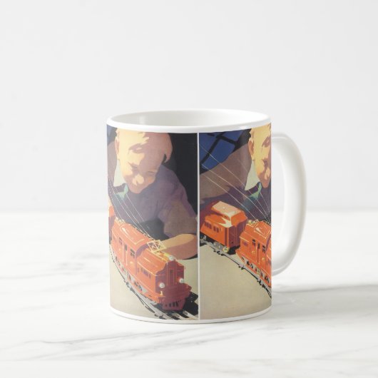 トイズトレイン遊ズ付きヴィンテージクリスマス コーヒーマグカップ (正面右)