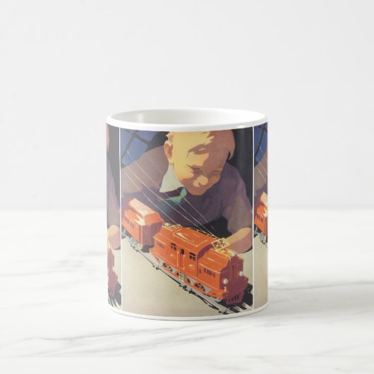 トイズトレイン遊ズ付きヴィンテージクリスマス コーヒーマグカップ (中央)