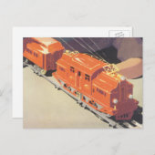 トイズトレイン遊ズ付きヴィンテージクリスマス シーズンポストカード (正面/裏面)