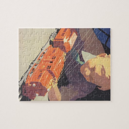 トイズトレイン遊ズ付きヴィンテージクリスマス ジグソーパズル (横)