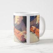トイズトレイン遊ズ付きヴィンテージクリスマス ジャンボコーヒーマグカップ (正面右)