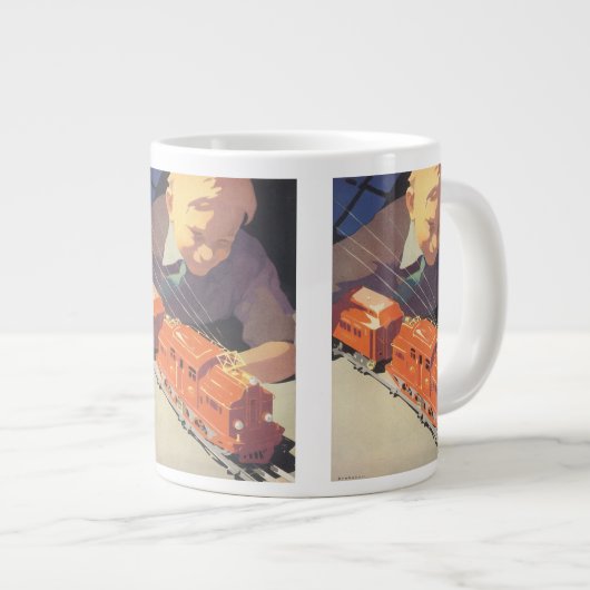 トイズトレイン遊ズ付きヴィンテージクリスマス ジャンボコーヒーマグカップ (正面右)