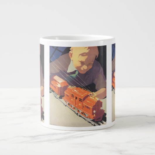 トイズトレイン遊ズ付きヴィンテージクリスマス ジャンボコーヒーマグカップ (正面)