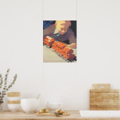 トイズトレイン遊ズ付きヴィンテージクリスマス ポスター (キッチン)