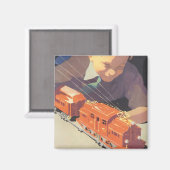 トイズトレイン遊ズ付きヴィンテージクリスマス マグネット (正面/裏面)