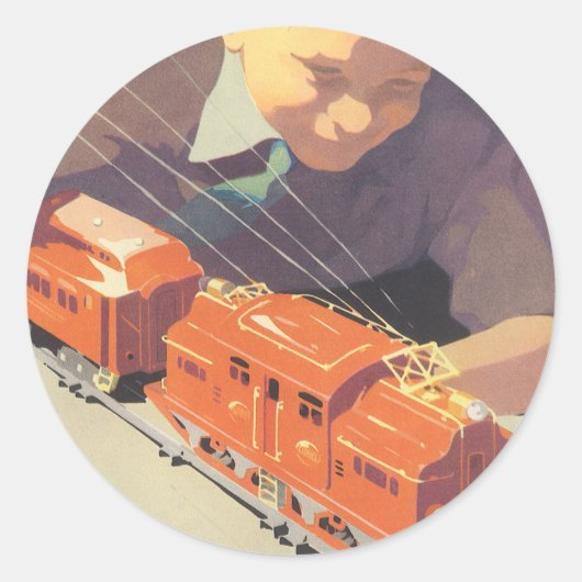 トイズトレイン遊ズ付きヴィンテージクリスマス ラウンドシール (正面)