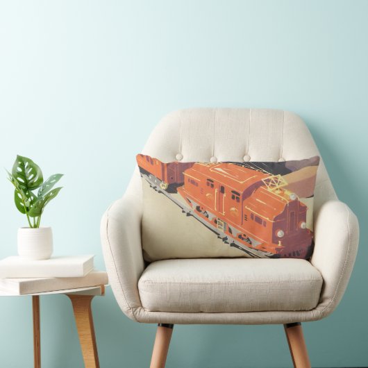 トイズトレイン遊ズ付きヴィンテージクリスマス ランバークッション (椅子)