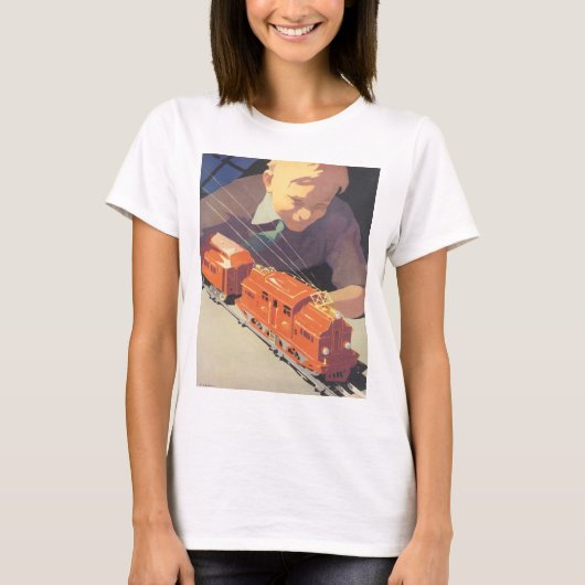 トイズトレイン遊ズ付きヴィンテージクリスマス Tシャツ (正面)