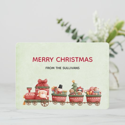 トイズホリデーカード付きヴィンテージクリスマストレイン シーズンカード (スタンド正面)