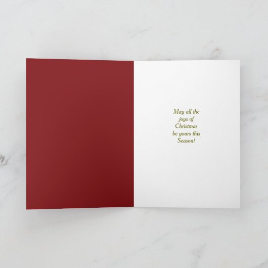 トイズ付き休日ストッキングレトロイメージクリスマス シーズンカード (内部)