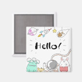 トイズ宇宙飛行士ロケットプラネット銀河系エイリアンモンスター。 マグネット (正面/裏面)