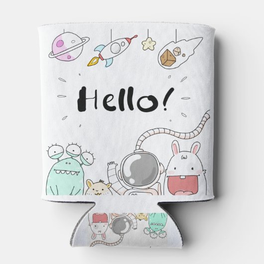 トイズ宇宙飛行士ロケットプラネット銀河系エイリアンモンスター。 缶クーラー (裏面)