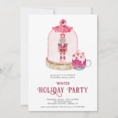 トイソルジャーウォーターカラーウィンターホリデーシーズンパーティー 招待状 (正面)