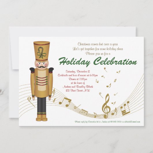 トイソルジャーホリデークリスマスパーティの招待状 招待状 (正面)