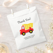 トイダンプトラック男の子ベビシャワーパーティーの好意バッグ フェイバーバッグ (クリップ留めされた状態)