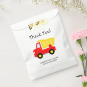 トイダンプトラック男の子ベビシャワーパーティーの好意バッグ フェイバーバッグ (封をした状態)