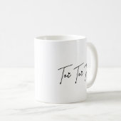 トイトイトイ幸運ブラックタイポグラフィ コーヒーマグカップ (正面右)