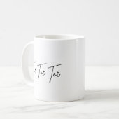 トイトイトイ幸運ブラックタイポグラフィ コーヒーマグカップ (正面左)