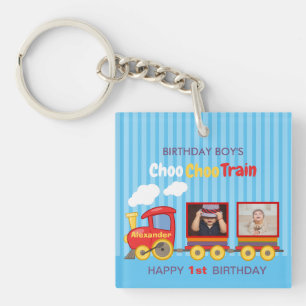 トイトレイントドラーボーイ誕生日ブルー キーホルダー