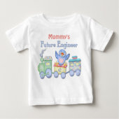 トイトレインブルーバードフューチャーエンジニアベビー- Mommy's ベビーTシャツ (正面)