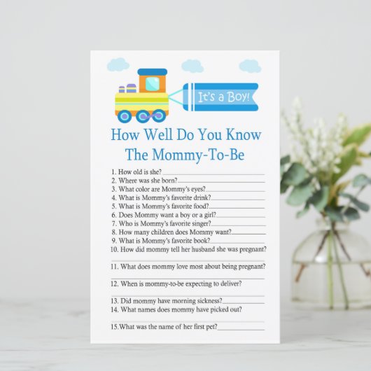 トイトレインベビーシャワーゲームをどれだけ知っているか (スタンド正面)