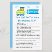 トイトレインベビーシャワーゲームをどれだけ知っているか (正面/裏面)