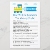 トイトレインベビーシャワーゲームをどれだけ知っているか (正面)