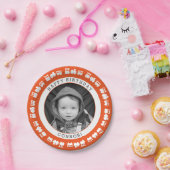 トイトレインベビー写真 ペーパープレート (パーティー)