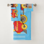 トイトレイン幼児ボーイズ誕生日ブルー バスタオルセット (インサイチュ)