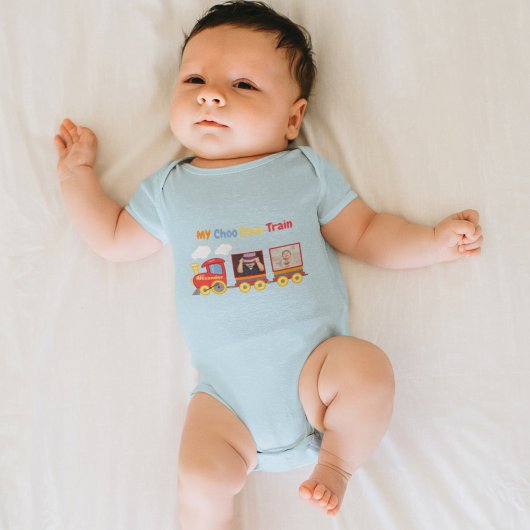 トイトレイン幼児ボーイズ誕生日ブルー ベビーボディスーツ