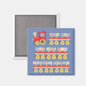 トイトレイン運のアルファベットが子どもたちをブロック マグネット (正面/裏面)