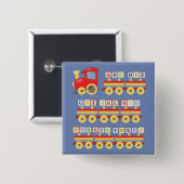 トイトレイン運のアルファベットが子どもたちをブロック 缶バッジ (正面&裏面)