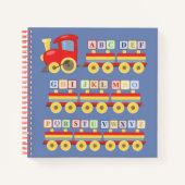 トイトレイン運のアルファベットブロック ノートブック (正面)