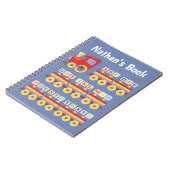 トイトレイン運のアルファベットブロッパーソナライズされたク ノートブック (左側)