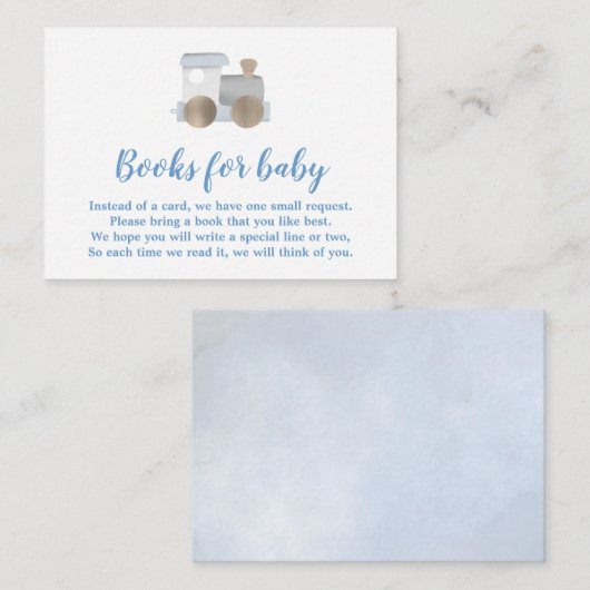 トイトレーンブックでベビー依頼 エンクロージャーカード (正面/裏面)