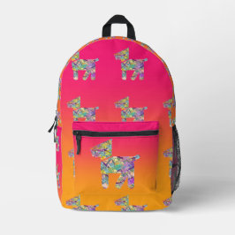トイドッグキッズピンクイエロー プリントバックパック