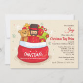 トイドライブクリスマスパーティの招待状 招待状 (正面)