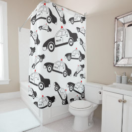 トイパトカーデザイン シャワーカーテン