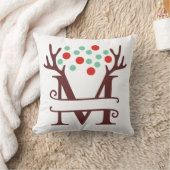 トイパーソナライズされたンデリア〔雄ジカの〕枝角名「M」 クッション (ブランケット)
