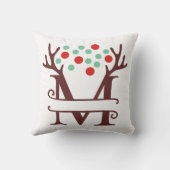 トイパーソナライズされたンデリア〔雄ジカの〕枝角名「M」 クッション (裏面)