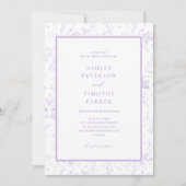 トイビクトリアンルフランスのラベクラシックンダ結婚ーズ 招待状 (正面)